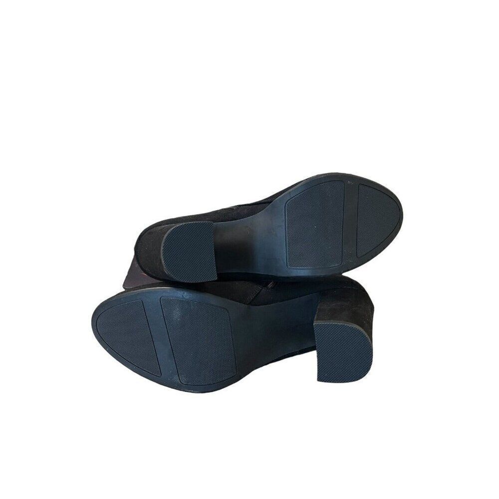 Women’s Size 9.5 M Black Faux Suede High Heel Booties LC Lauren Conrad Boots - Picture 9 of 11